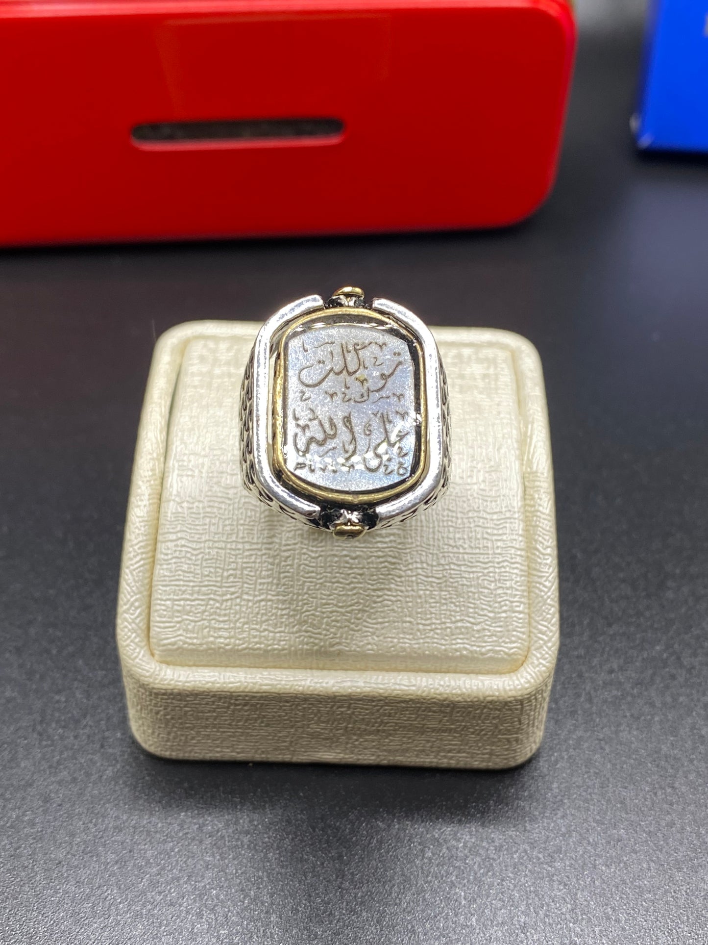 الخاتم الدوار النسر/توكلت على الله (مقاس متوسط)