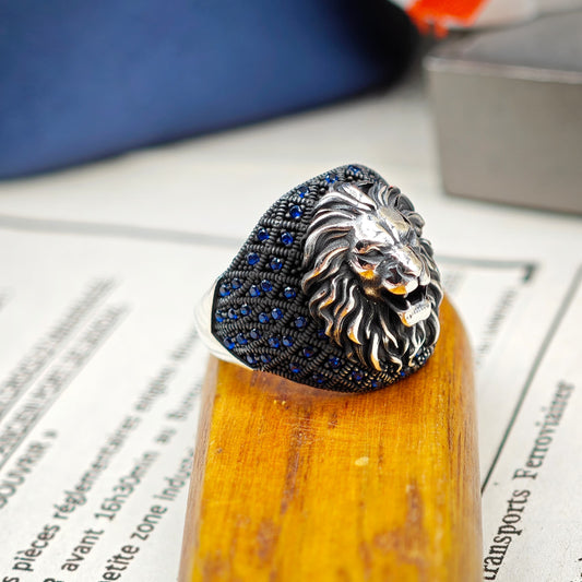Bague tète-lion