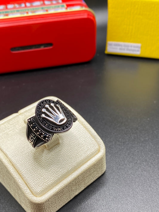 Bague Rolex X Versace noir